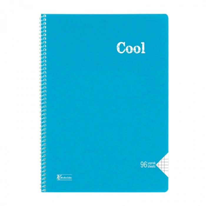KESKİN COOL PP KAPAK SPİRALLİ DEFTER A4 96 YP. KARELİ