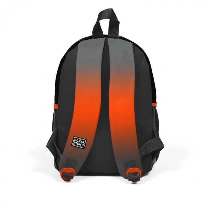 CORAL HIGH 23548 KIDS GRİ TURUNCU RENK GEÇİŞLİ İKİ BÖLMELİ MİNİK YUVA SIRT ÇANTASI