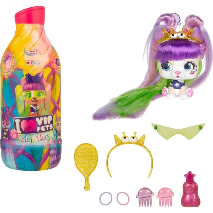 GIOCHI VIP 712003 SURPRİZ PETS RENGARENK ŞİŞE S3