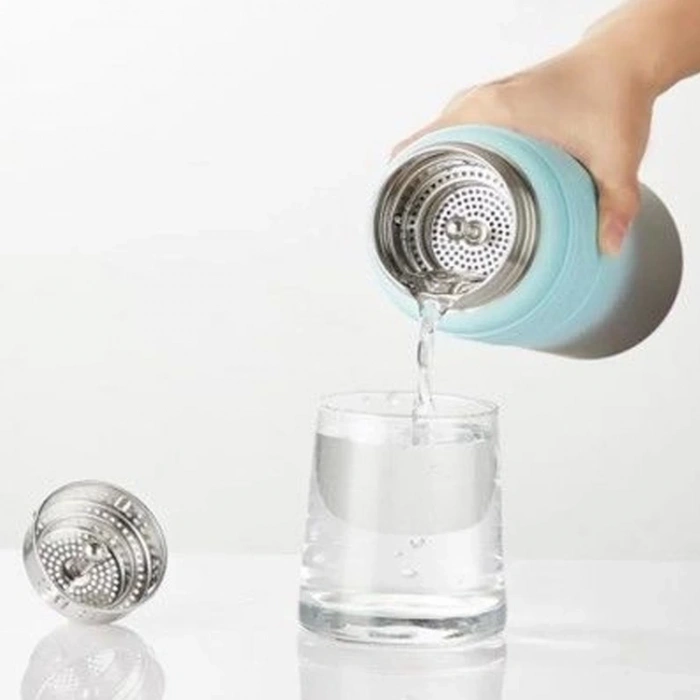 VAGONLİFE T2025 TKK PİPETLİ /PİPETSİZ KULLANIM ÇELİK TERMOS 900ML MAVİ  (BLUE)