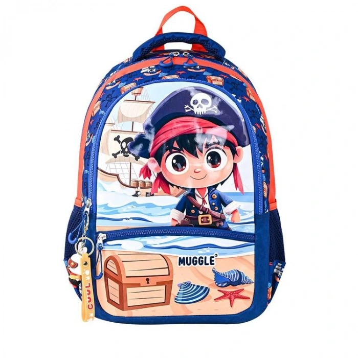 MUGGLE MU-5910 PIRATE KOYU MAVİ 3 BÖLMELİ SIRT ÇANTASI