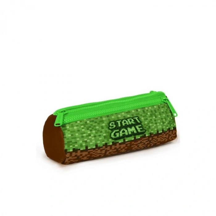 CORAL HIGH 22092 KIDS YEŞİL KAHVERENGİ HIGH CRAFT DESENLİ ÜÇ BÖLMELİ KALEM ÇANTASI