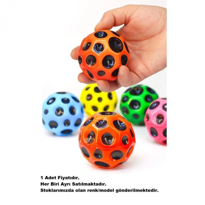ZİZU DK2869 MOON BALL RAINBOW/CANLI RENKLER ZIPLAYAN AY TOPU 3+   TEKLİ
