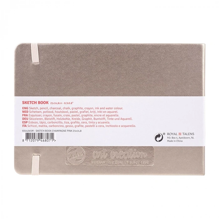 TALENS ART CREATION SKETCHBOOK 21X15 cm 140 gr. 80YP. ESKİZ DEFTERİ PEMBE ŞAMPANYA - RT9314245M