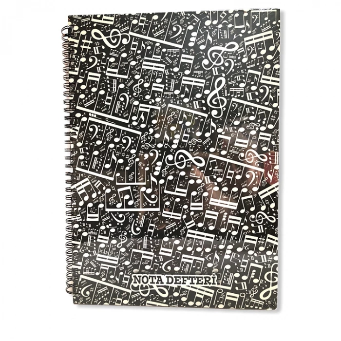 KESKİN COLOR SERT KAPAK MÜZİK DEFTERİ A4 SPİRALLİ 80 YP.