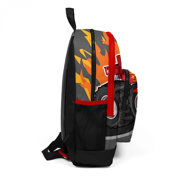 CORAL HIGH 23727 DÖRT BÖLMELİ MONSTER TRUCK DESENLİ SIRT ÇANTASI SİYAH