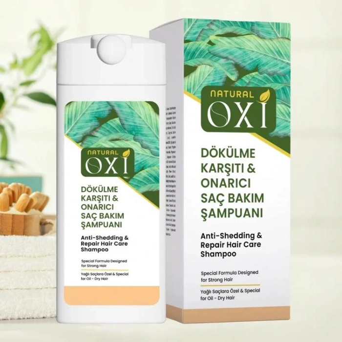 OXİ NATURAL DÖKÜLME KARŞITI YAĞLI SAÇ ŞAMPUANI 300ML.