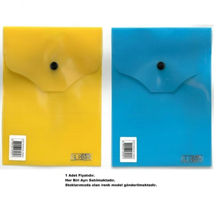 ABKA A6 ŞEFFAF ÇITÇITLI DOSYA RENKLİ