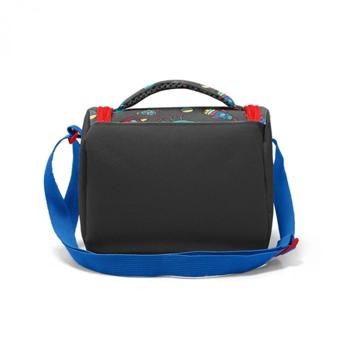 CORAL HIGH 11808 KIDS KOYU GRİ KIRMIZI UZAY DESENLİ THERMO BESLENME ÇANTASI