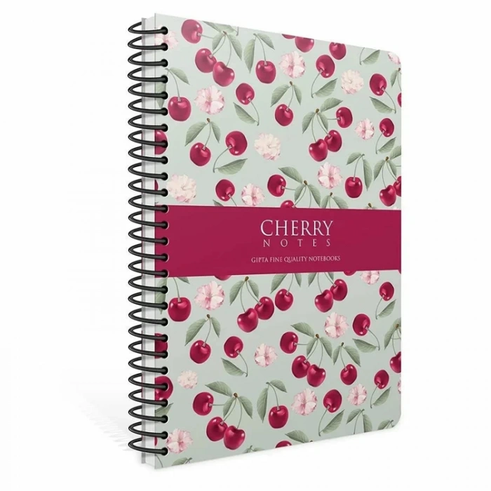 GIPTA CHERRY SPİRALLİ SERT KAPAK 17x24 120YP.KARELİ DEFTER