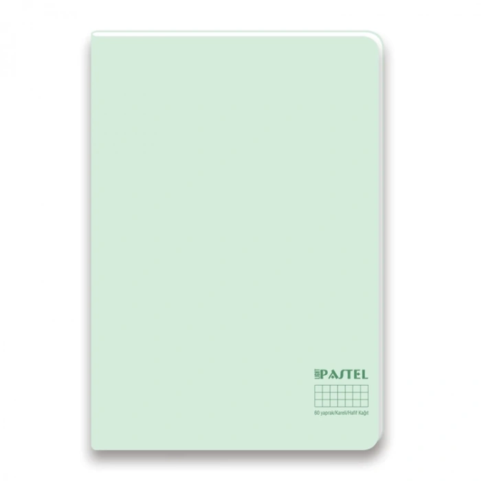 KESKİN PASTEL DİKİŞLİ PP KAPAK LIGHT DEFTER A4 60 YP. KARELİ