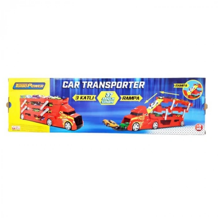 KING TOYS  TKM-1032 TRANSPORTER 3 KATLI RAMPA TAŞIYICI ARABALI TIR