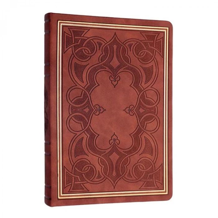 VICTORIAS JOURNALS 3476 VINTAGE OLD BOOK 14x20cm 80gr.160YP. ÇİZGİLİ DEFTER KAHVERENGİ