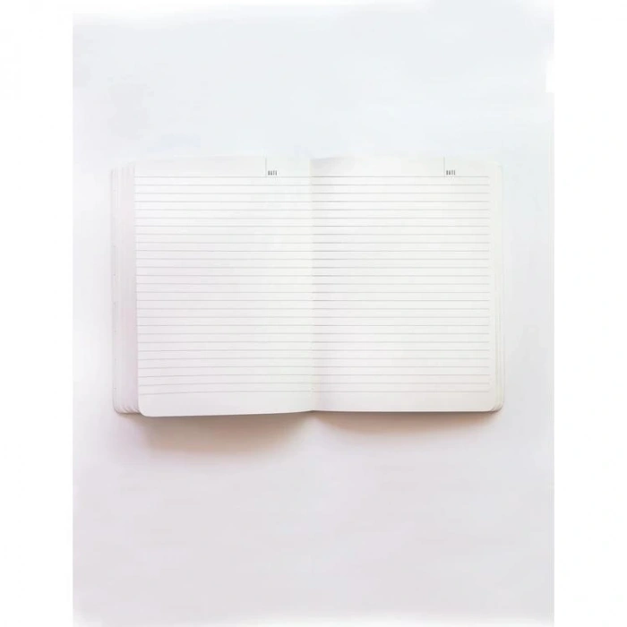 DEFFTER FABOOKS MONOGRAM HARF BASKILI LASTİKLİ SERT KAPAK ÇİZGİLİ DEFTER 168 SYF - J