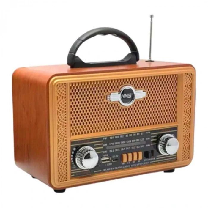 NNS NS-8098BT AHŞAP RETRO ORTA BOY BLUETOOTH BAĞLANTILI USB ŞARJLI RADYO