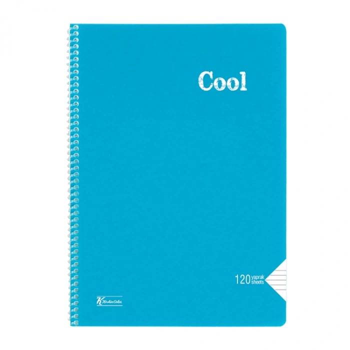 KESKİN COOL PP KAPAK SPİRALLİ DEFTER A4 120 YP. ÇİZGİLİ
