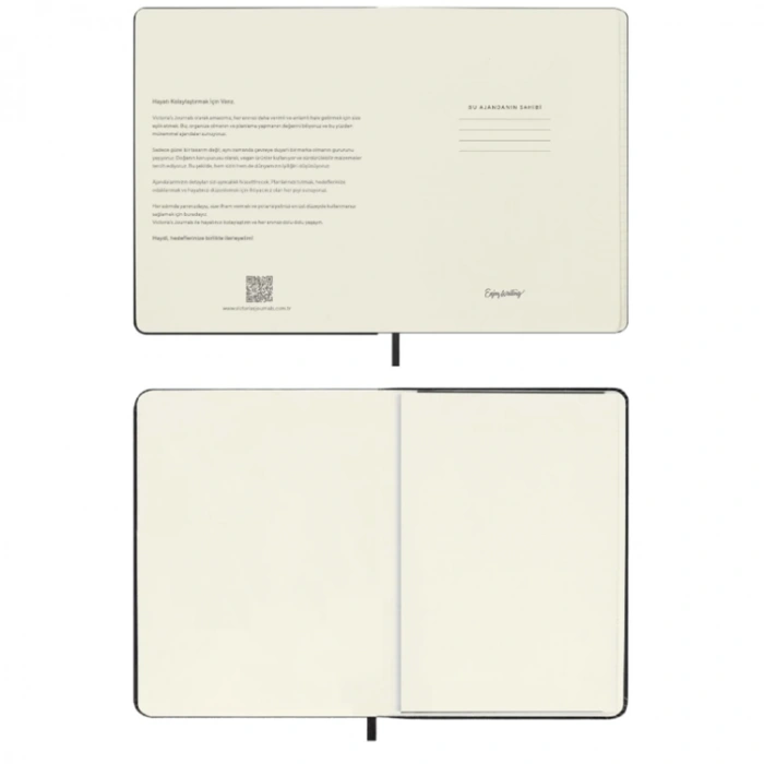 VICTORIAS JOURNALS 9155 13x21cm ESNEK KAPAK LASTİKLİ CEPLİ CLASSIC HAFTALIK AJANDA AJANDA - KIRMIZI