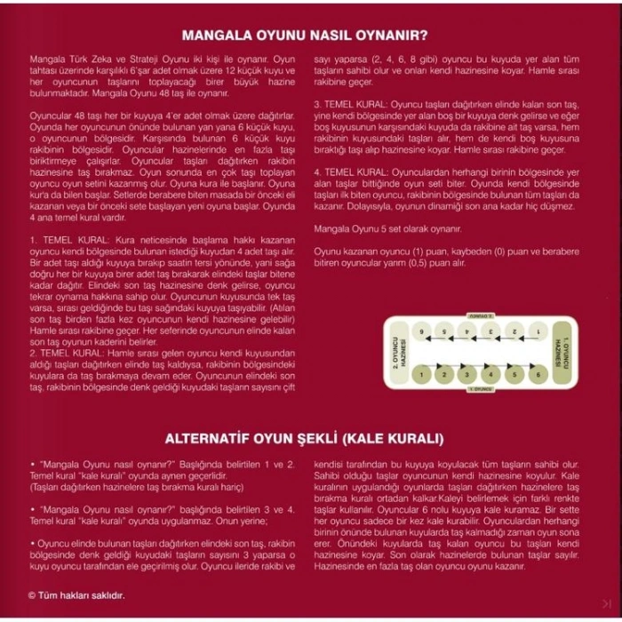 MANGALA TÜRK ZEKA VE STRATEJİ OYUNU KUTU OYUNU  5+