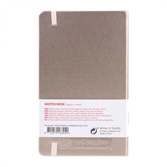 TALENS ART CREATION SKETCHBOOK 13X21 cm 140 gr. 80YP. ESKİZ DEFTERİ PEMBE ŞAMPANYA - RT9314242M