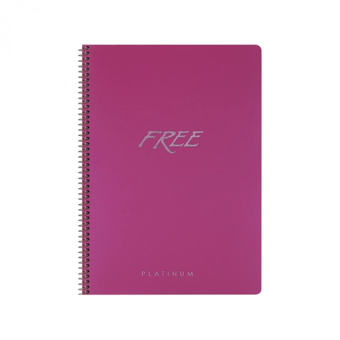KESKİN FREE PLATİNUM PP KAPAK SPİRALLİ DEFTER A4 60 YP. KARELİ