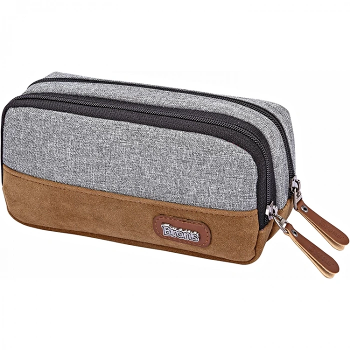 BRONS BR-3132 ÇİFT GÖZLÜ KOT DESENLİ KALEMLİK