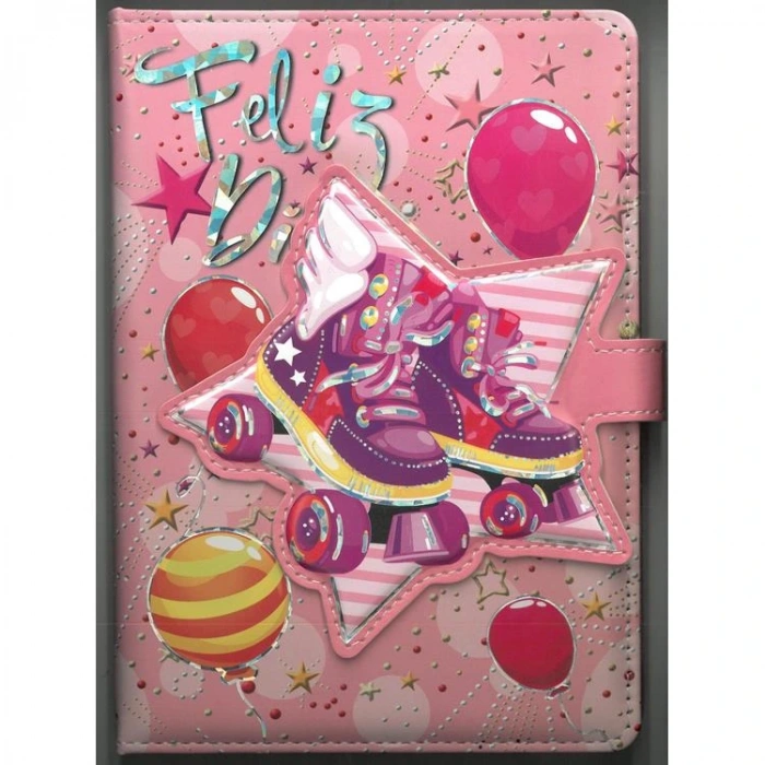 MİKRO C-001 MAGNETLİ (MIKNATISLI) KAPAK FELIZ DIA NOT DEFTERİ 19x13.5cm NOT DEFTERİ - TEKLİ