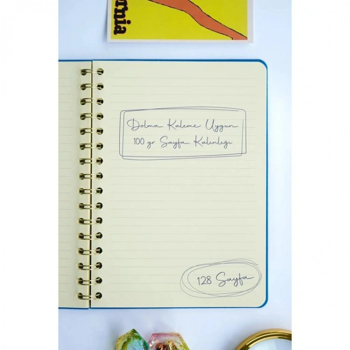 VICTORIAS JOURNALS 1616 VEGAN DERİ ESNEK KAPAK SPİRALLİ A5 100gr.128 SYF. ÇİZGİLİ DEFTER PUDRA PEMBE