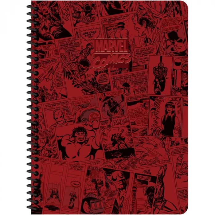 KESKİN 16.5X222.5 MARVEL SERİ1  SPİRALLİ KARTON KAPAK DEFTER 80 YP. ÇİZGİLİ 380111-70