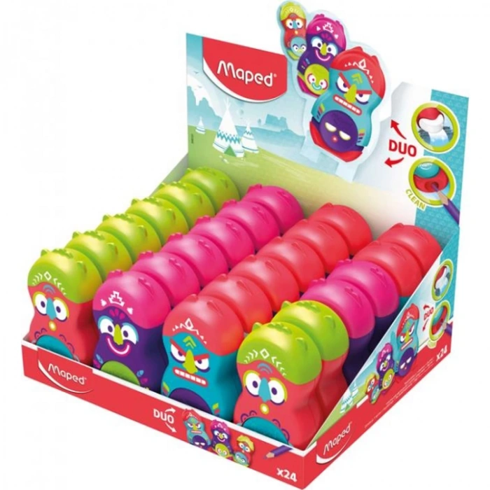 MAPED 49131 LOOPY FANCY TEK DELİKLİ SİLGİLİ HAZNELİ KALEMTRAŞ