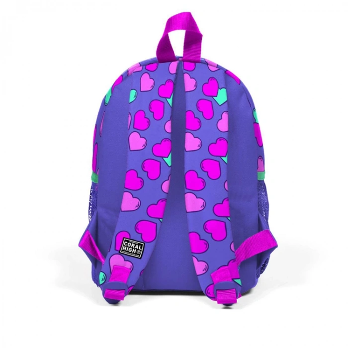 CORAL HIGH 23327 LAVANTA PEMBE KALP DESENLİ İKİ BÖLMELİ MİNİ SIRT ÇANTASI