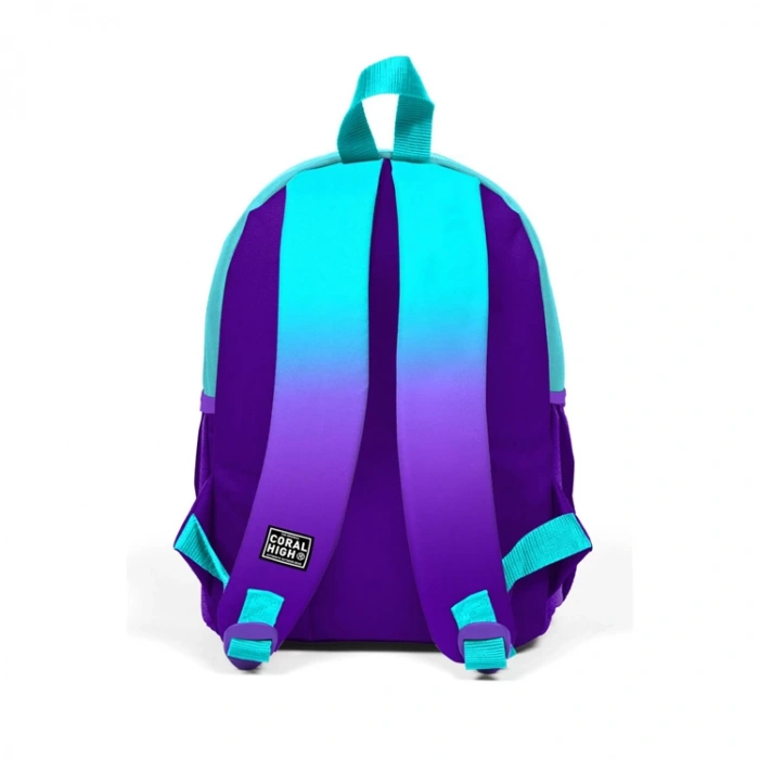 CORAL HIGH 23563 KIDS TURKUAZ MOR RENK GEÇİŞLİ İKİ BÖLMELİ MİNİK YUVA SIRT ÇANTASI