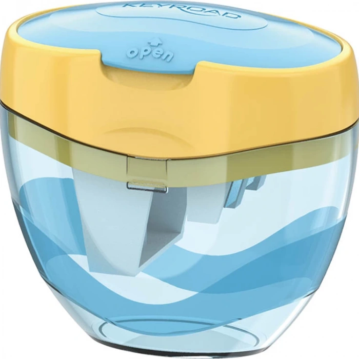 KEYROAD KR972414 PASTEL TR3.- ÜÇ GÖZLÜ HAZNELİ KAPAKLI KALEMTRAŞ