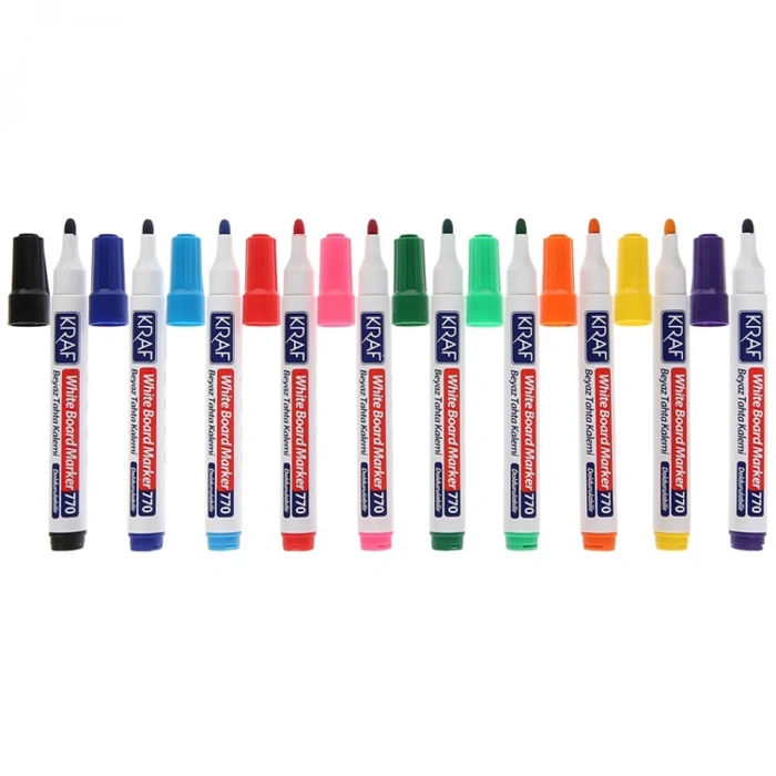 KRAF DOLDURULABİLİR BEYAZ TAHTA KALEMİ 10LU SET 770-10