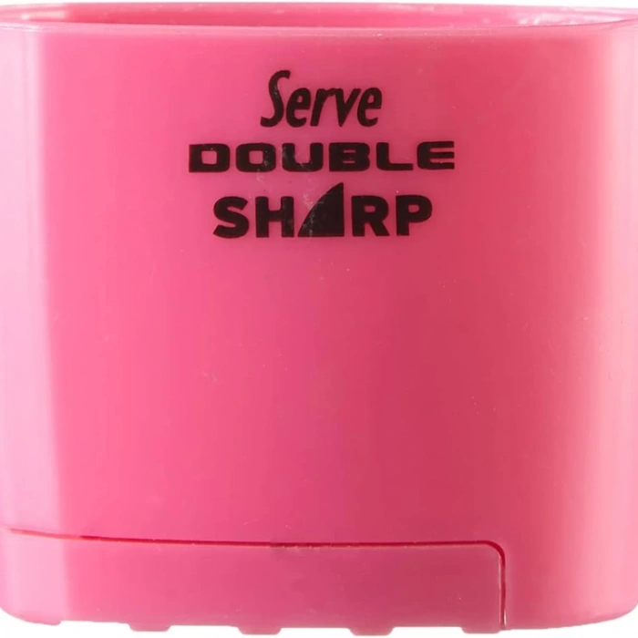 SERVE DOUBLE SHARP SİLGİLİ KALEMTRAŞ PASTEL ŞEKER PEMBE