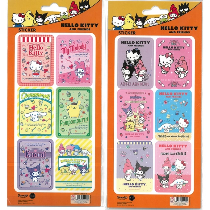 HELLO KİTTY/KUROMİ KAĞIT STİCKER 2Lİ SET