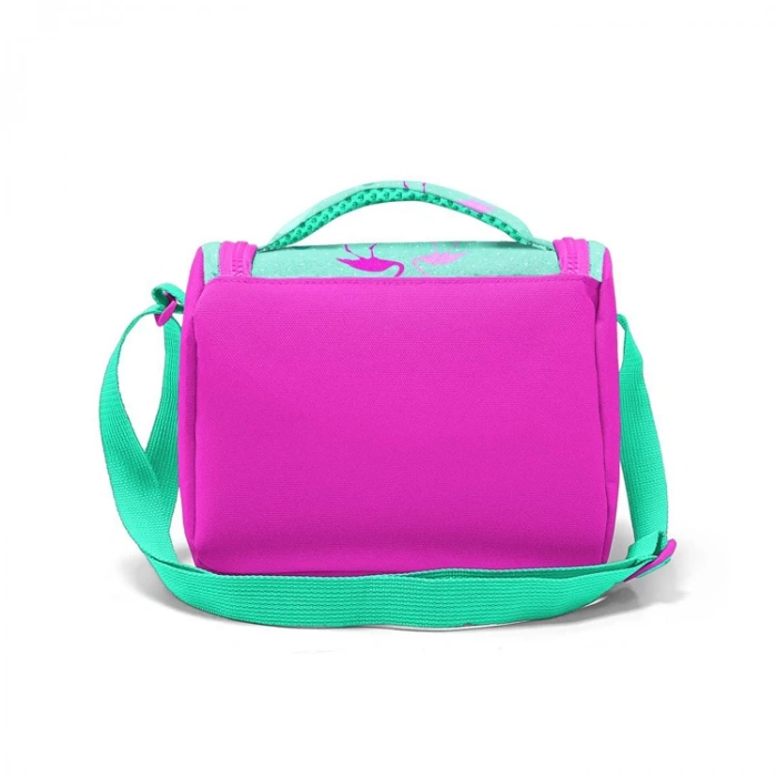 CORAL HIGH 11804 KIDS SU YEŞİLİ NEON PEMBE FLAMİNGO DESENLİ THERMO BESLENME ÇANTASI