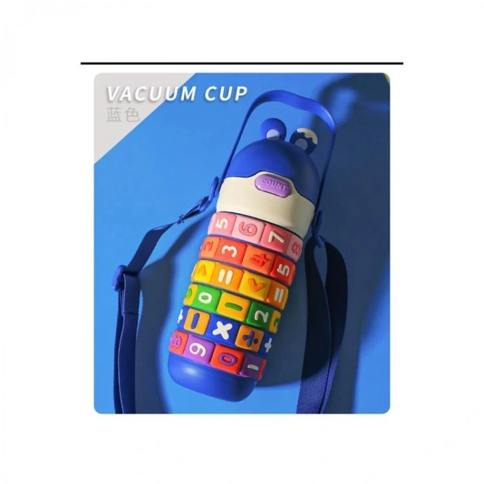 VAGONLIFE ÇELİK MATARA VGN-30031 430 ML PİPETLİ BOYUN ASKILI - MAVİ