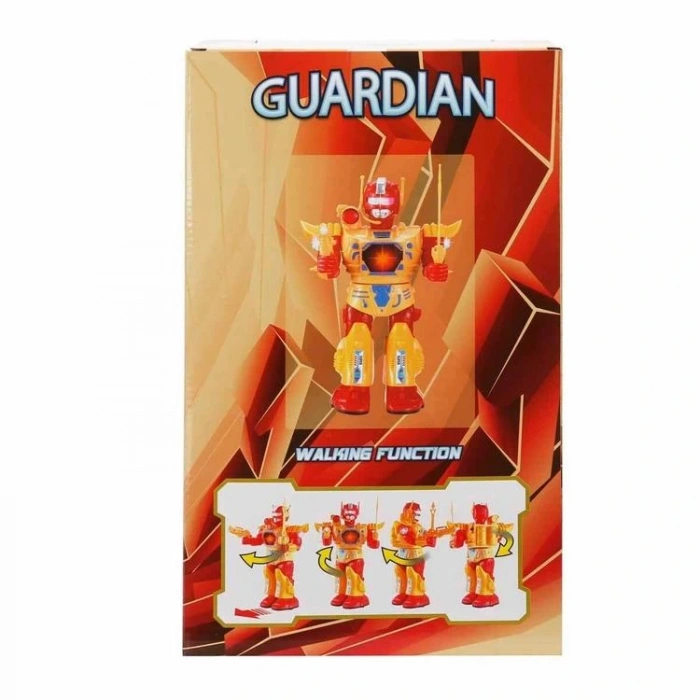 SUNMAN 591 GUARDIAN GÖVDESİ DÖNEN YÜRÜYEN SESLİ IŞIKLI 32,5 CM ROBOT 3+