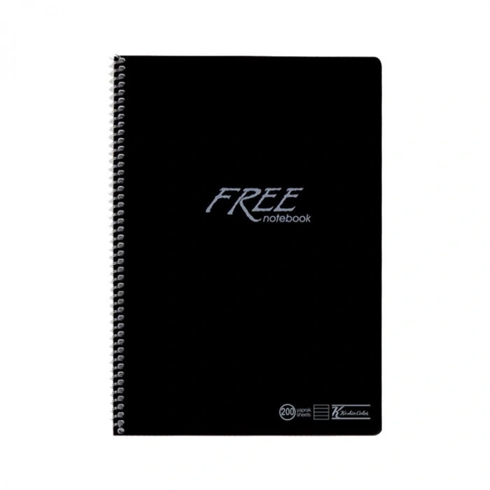 KESKİN FREE PP KAPAK SPİRALLİ DEFTER A4 200 YP.ÇİZGİLİ