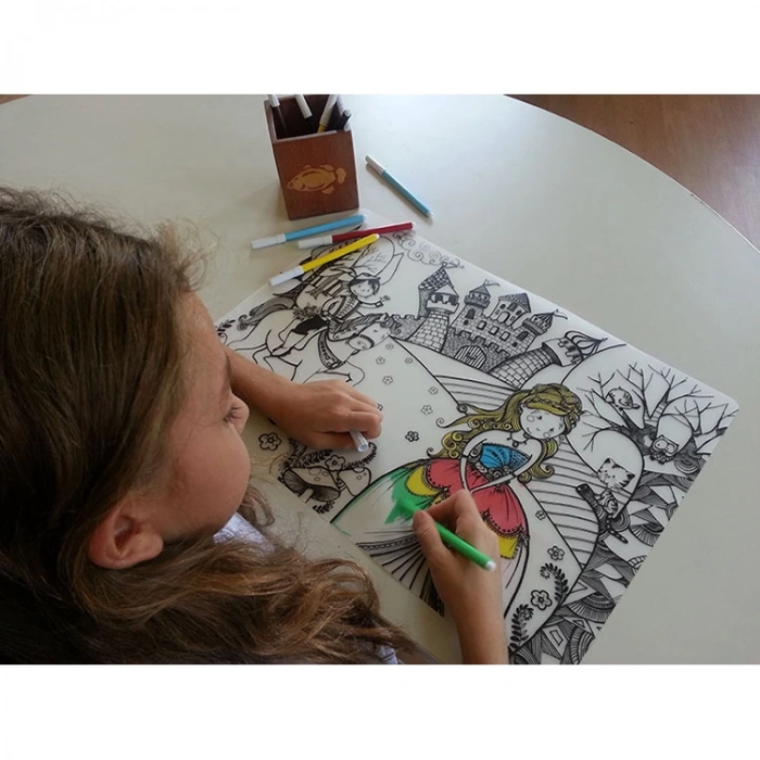 AKADEMİ ÇOCUK - FUNNY MAT - PRENSES İLE PRENS  48x33,5cm