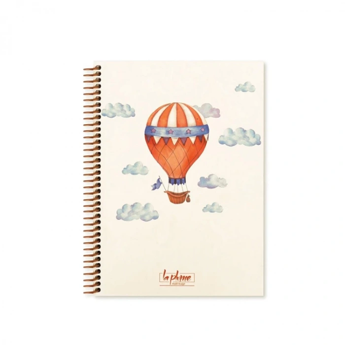 KESKİN 17x24 LA PLUME BALLOONS SPİRALLİ SERT KAPAK DEFTER 80 YP. KARELİ