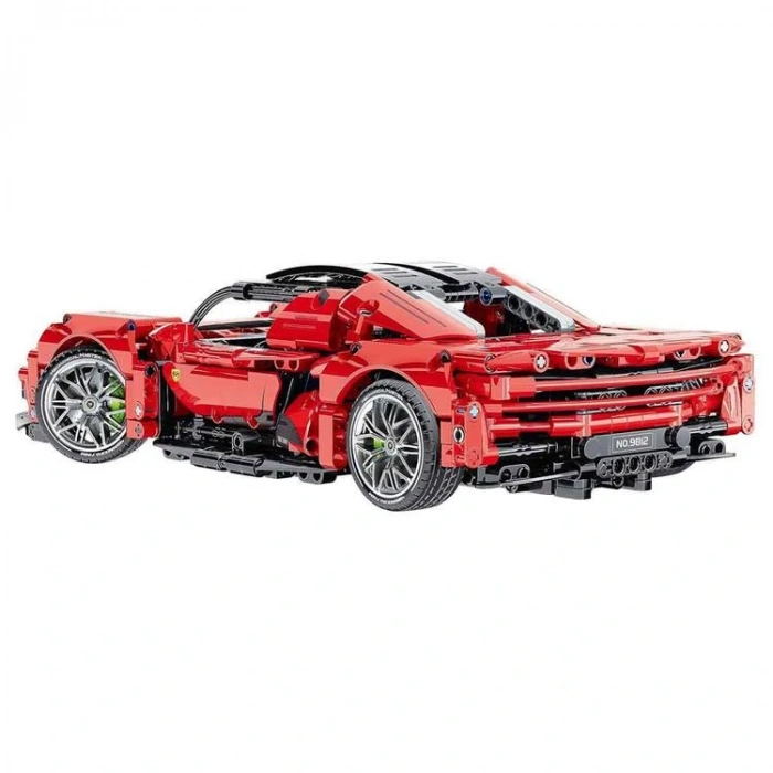 SUNMAN İM. MASTER NO.9812 1:14 SÜPER ARABA KIRMIZI LEGO YAPIM SETİ 1131 PARÇA 6+