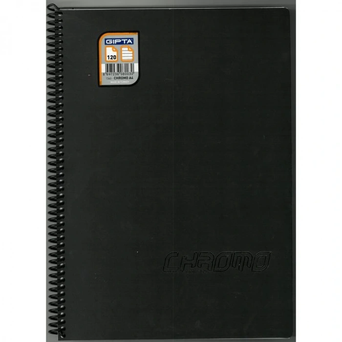GIPTA CHROM-O SPİRALLİ PP. KAPAK A4 120YP.ÇİZGİLİ DEFTER - 1340