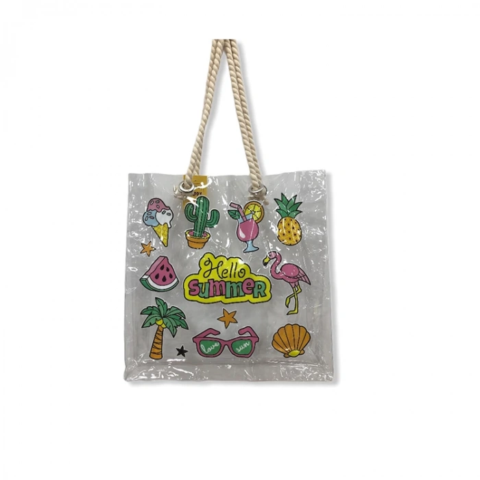 KAHRAMAN KİWOO DESİNG ŞEFFAF PLAJ ÇANTASI KW-0022