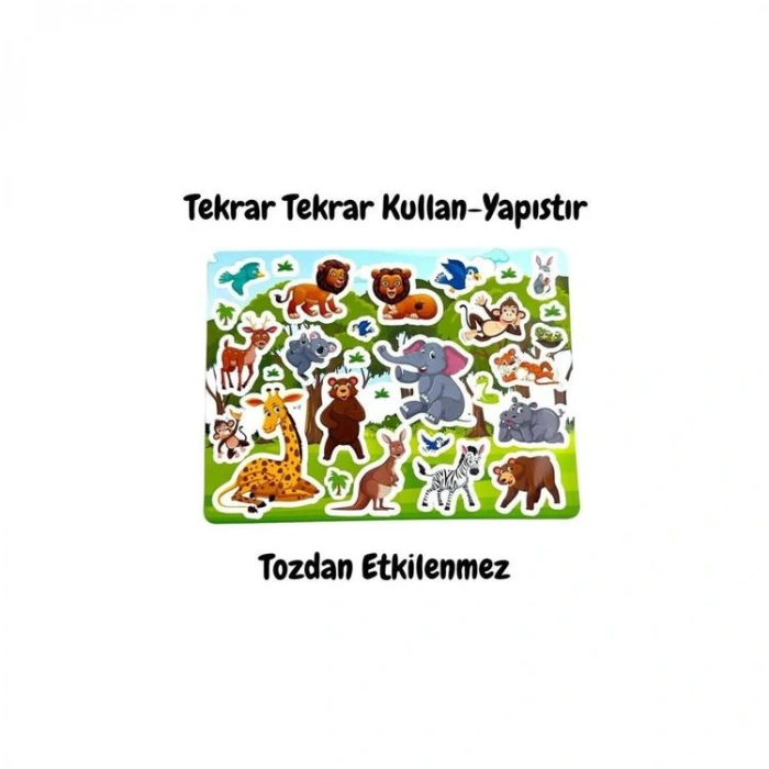 LİNO LS-302 TEKRAR TEKRAR KULLANILABİLEN STICKER - ANIMAL PARADISE
