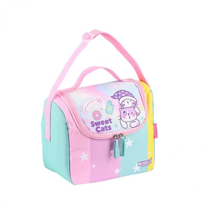 MUGGLE MU-5736 SWEET CATS TEK GÖZLÜ BESLENME ÇANTASI - SU YEŞİLİ