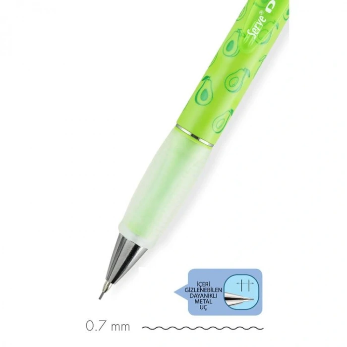 SERVE DEEP VERSATİL KALEM 0.7 NEON YEŞİL AVOKADO