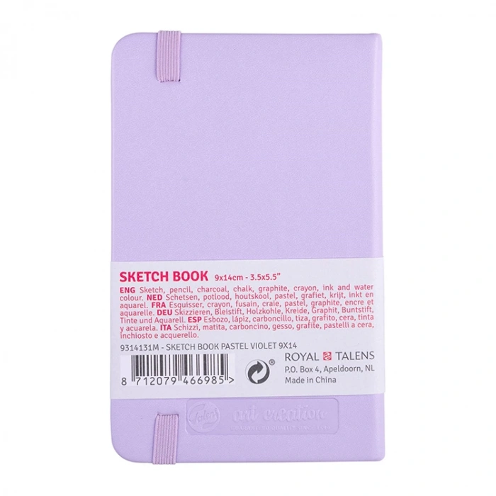 TALENS ART CREATION SKETCHBOOK 9X14 cm 140 gr. 80YP. ESKİZ DEFTERİ PASTEL LİLA - RT9314131M