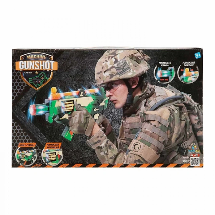 CANALİ CNL-3802  MACHINE GUNSHOT SESLİ VE IŞIKLI SİLAH KUTULU