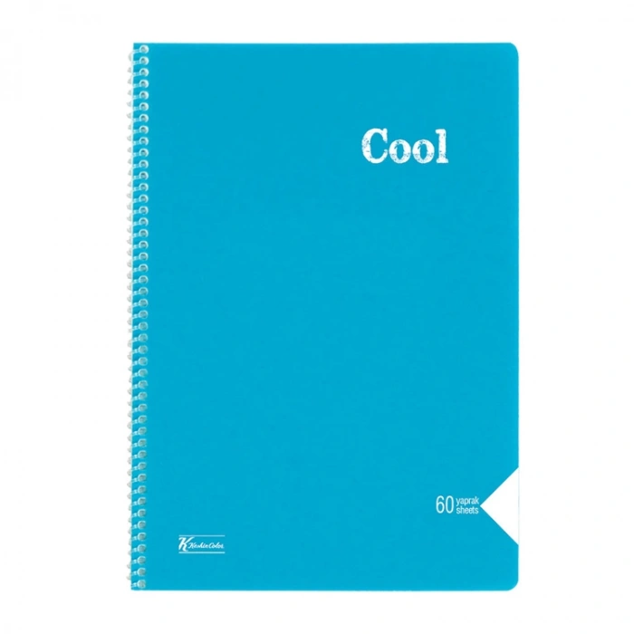 KESKİN COOL PP KAPAK SPİRALLİ DEFTER A4 60 YP. ÇİZGİSİZ